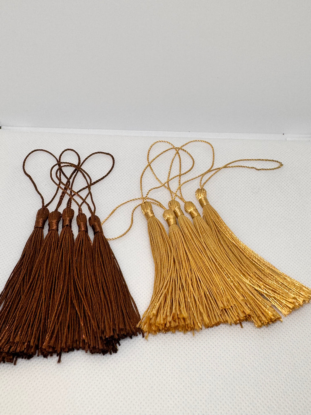 Tassels 8pcs, 5 Inch Silky Handmade Soft Craft Mini Tassels with Loops for Jewelry Making, DIY Projects, Bookmarks.