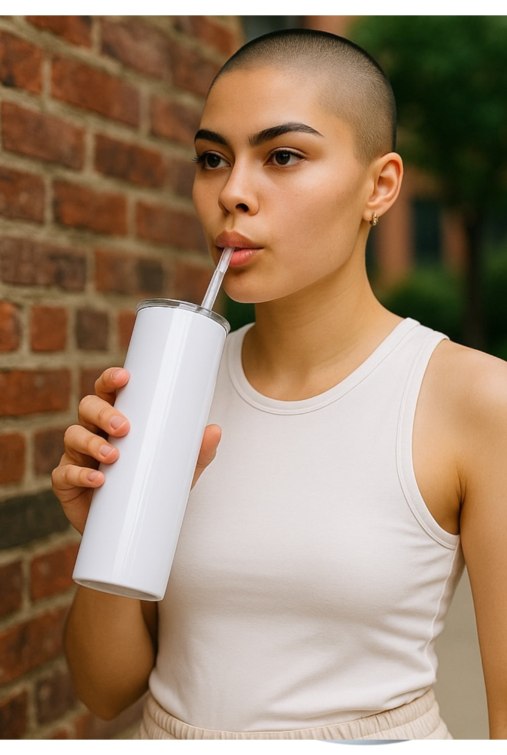 Tumblers with a lid and straw