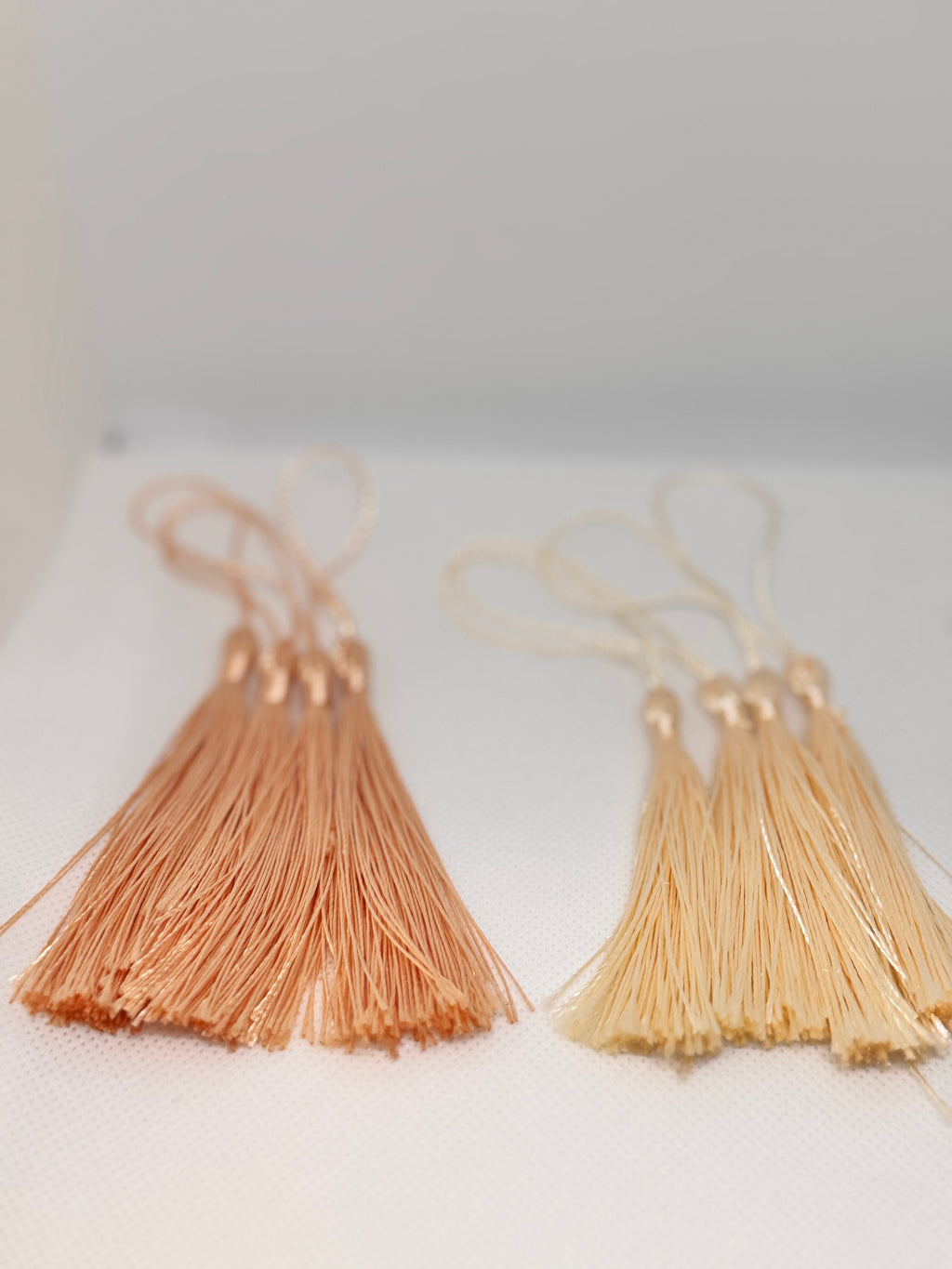 Tassels 8 Pcs 5 Inch Silky Handmade Soft Craft Mini Tassels with Loops for Jewelry Making, DIY Projects, Bookmarks. And other uses