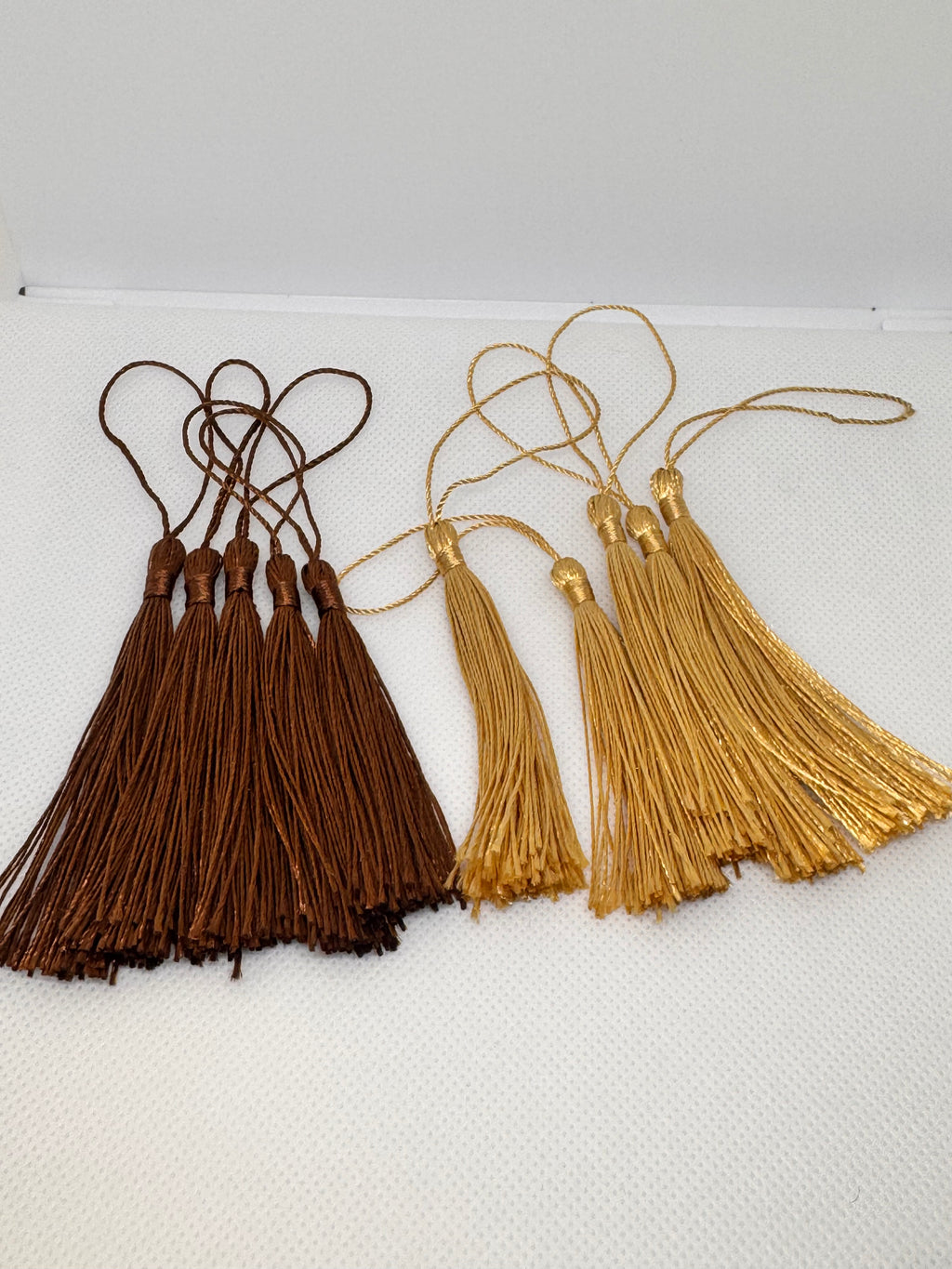 Tassels 8pcs, 5 Inch Silky Handmade Soft Craft Mini Tassels with Loops for Jewelry Making, DIY Projects, Bookmarks.