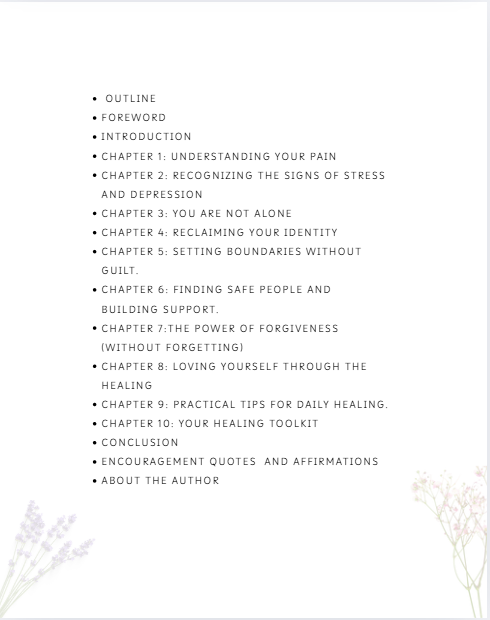 YOU ARE NOT ALONE: Steps toward Peace ; Navigating pain from stepparent mistreatment. A guide to overcoming stress, depression and finding your strength
